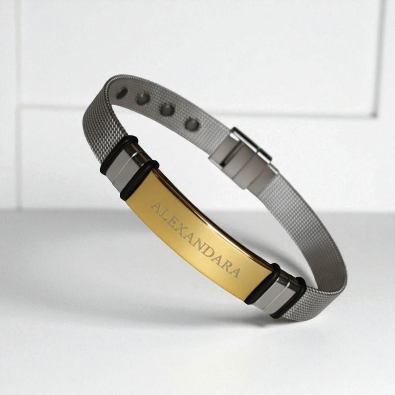 custom gold name bracelet women