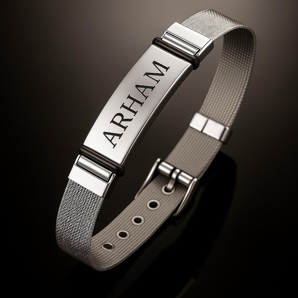 Custom Silver Name Bracelet