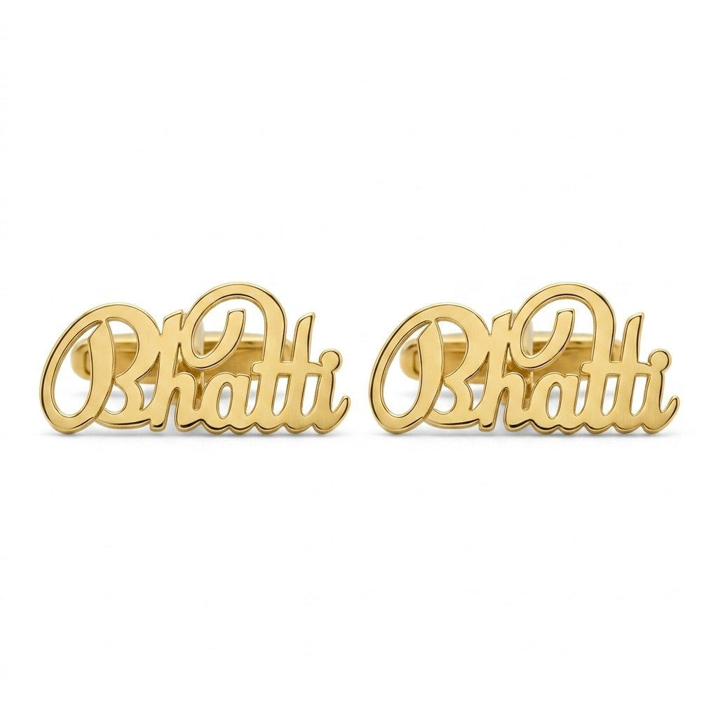 custom cursive name cast cufflinks men