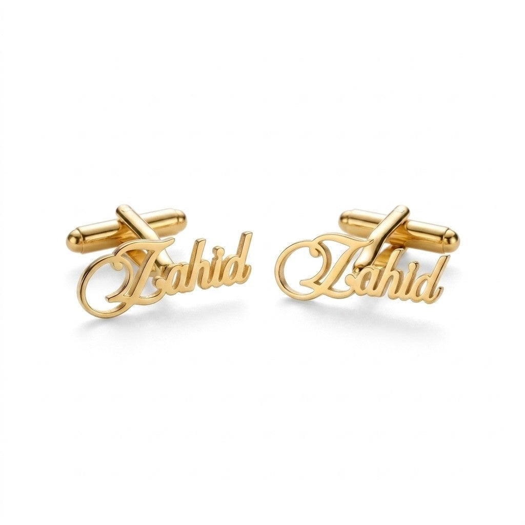 custom name cast cufflinks for men