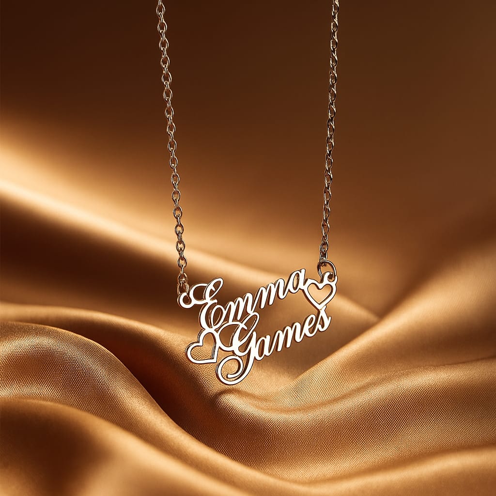 couples name necklace