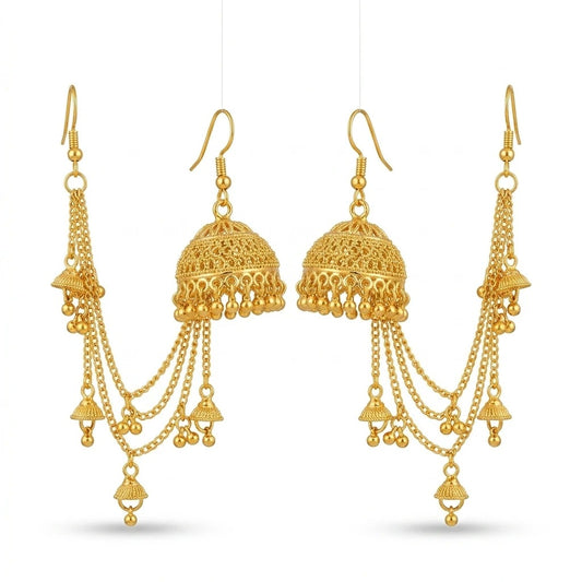 traditional gold jhumka earrings