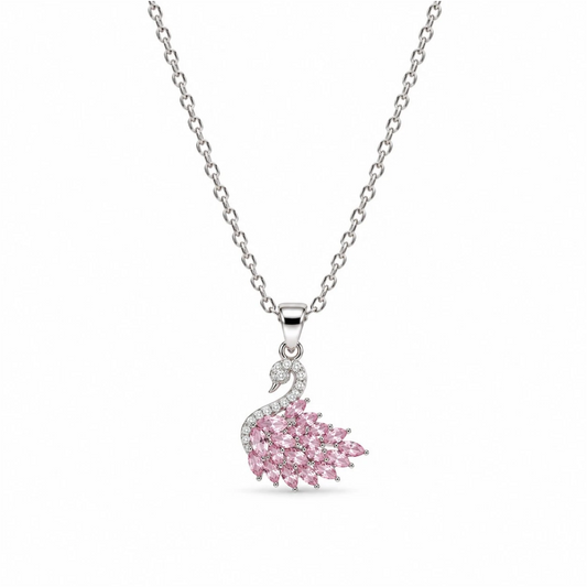 Crystal Swan Necklace – Elegant Pendant for Women