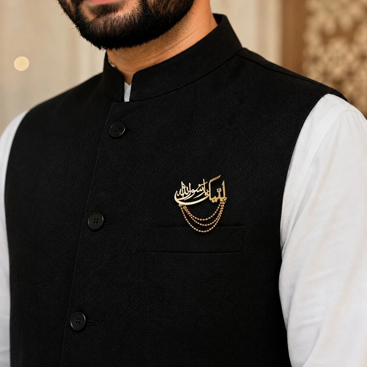 Labbaik Ya Rasool Allah ﷺ Brooch